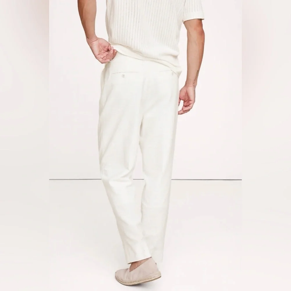 NWT Banana Republic Cotton Linen Blend Suit Pant Sz 34 x 30.